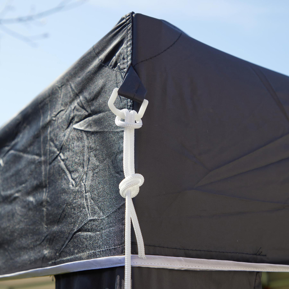 Home Source 2 x 2m Black Easy Up Garden Outdoor Gazebo with Bag Image 5