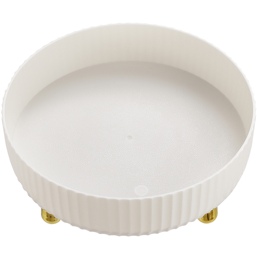 Living and Home White Round Rotatable Storage Organiser Image 4