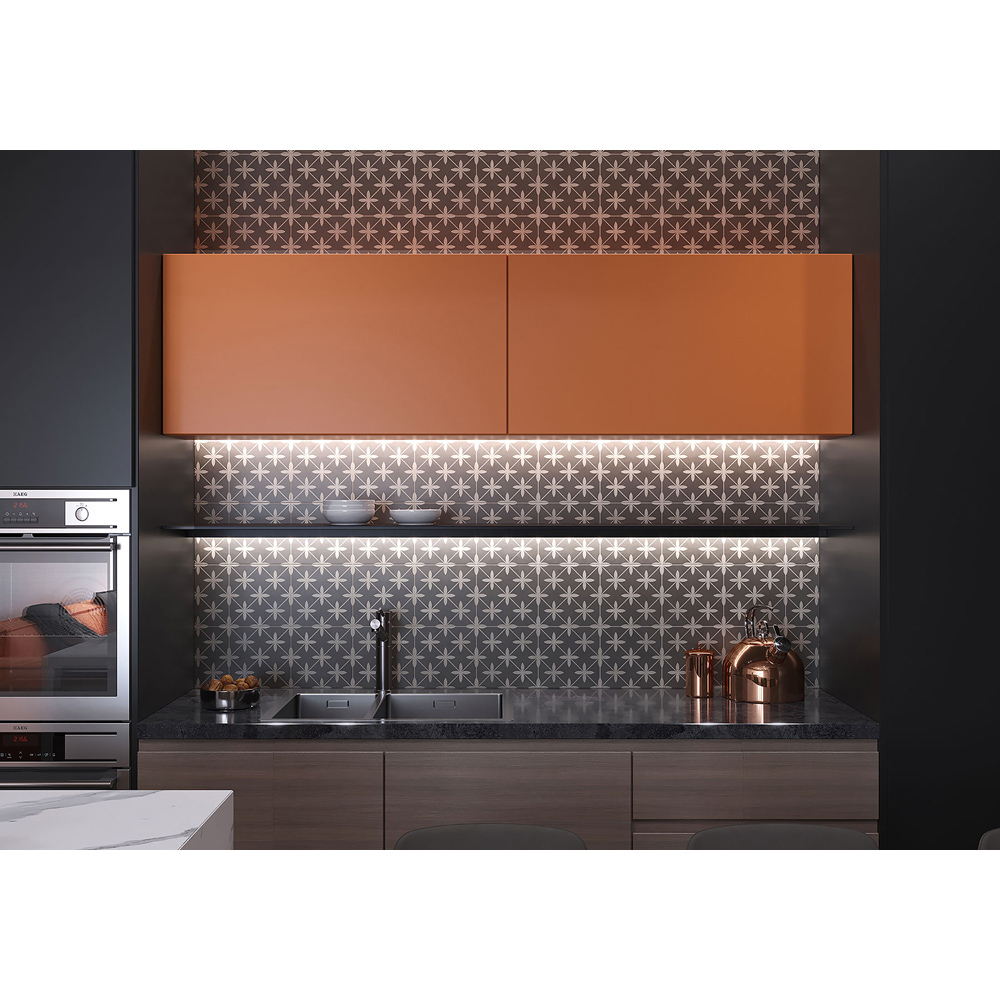 Top Ceramics Matt Dark Grey Moroccan Porcelain Wall Tile 186 x 186mm Image 3