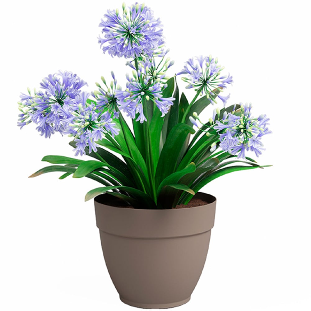 Artevasi Capri Campana Taupea Round Plastic Plant Pot 35cm Image 2