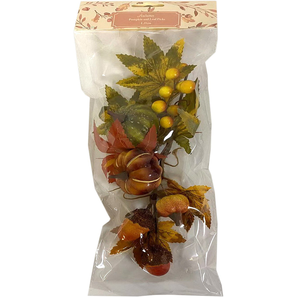 Autumn Pumpkin and Leaf Picks Image 3