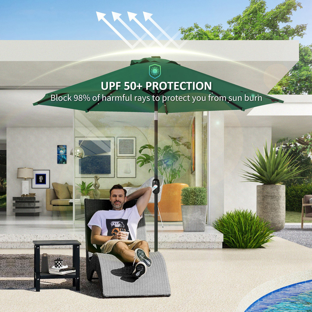 Outsunny Green Parasol Replacement Canopy 300cm Image 6