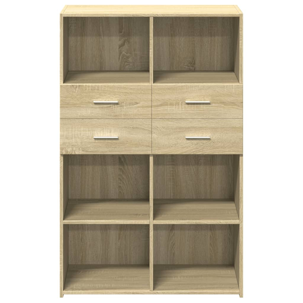 vidaXL 4 Drawer 6 Shelf Sonoma Oak Highboard Image 4