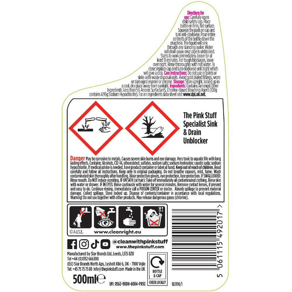 The Pink Stuff Sink and Drain Unblocker Image 2