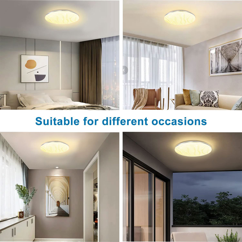 ExtraStar Warm White Flush Mount LED Ceiling Light Image 4