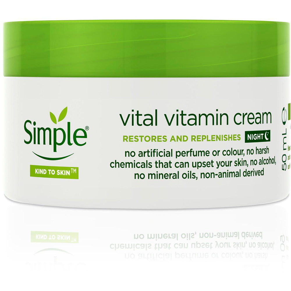 Simple Kind to Skin Vital Vitamin Night Cream 50ml 3 Pack Image 2