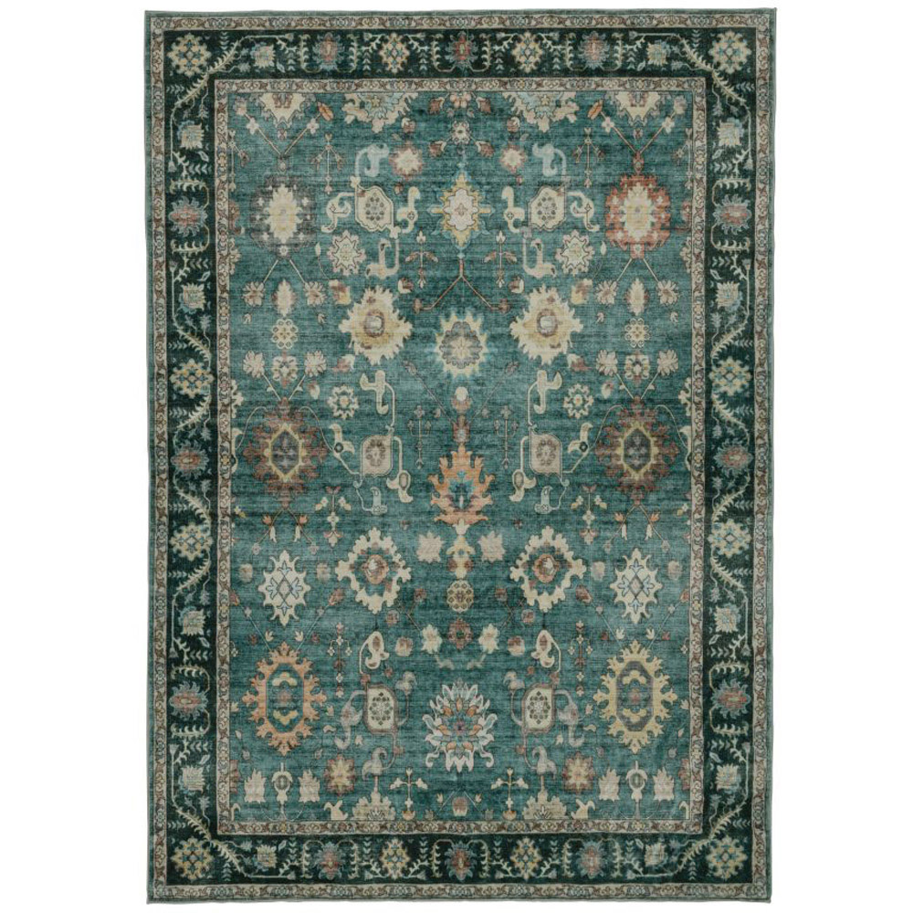 Homemaker Roma Green Heritage Inspired Traditional Rug 140 x 200cm Image 2