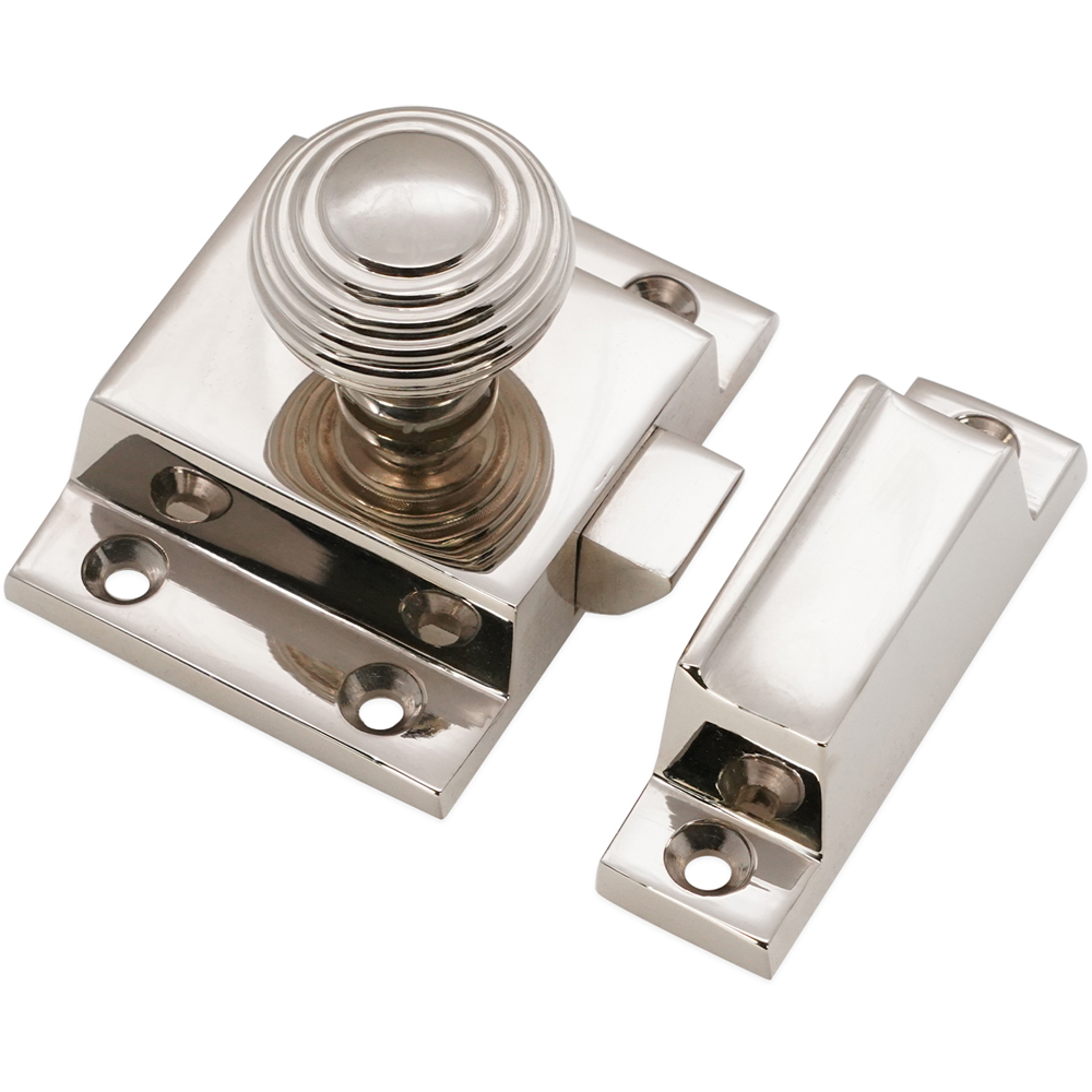 Spira Brass Beehive Polished Nickel Cupboard Catch Image 3