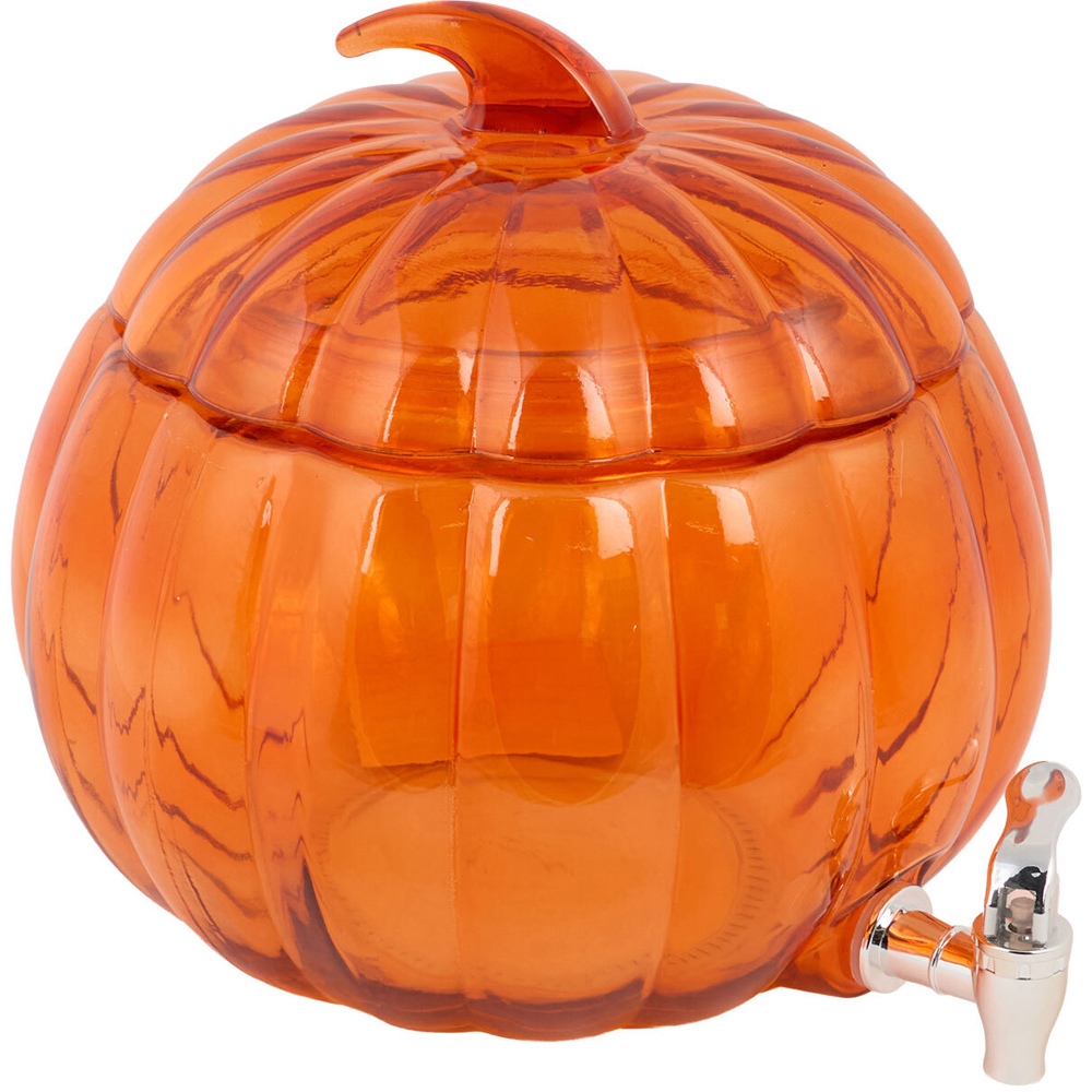 Pumpkin Glass Drink Dispenser Orange Image 1