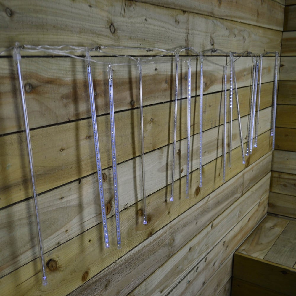 Premier 450 Cool White LED Tube Snowing Effect Christmas Icicle Light 15 x 50cm Image 8