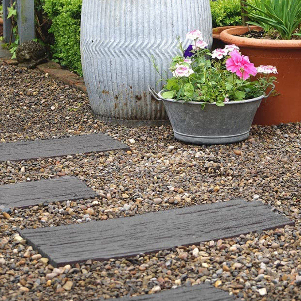Garden Gear 25 x 6cm Grey Railroad Stepping Stone 12 Pack Image 4