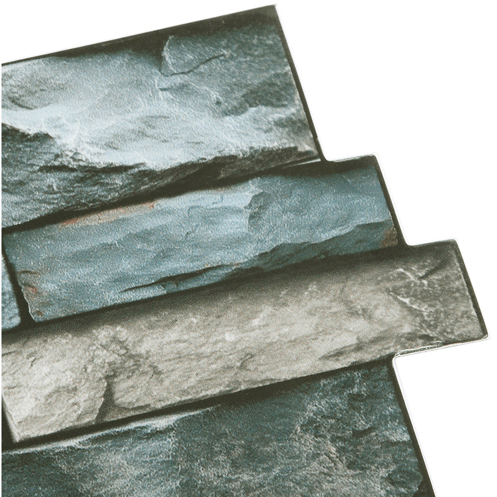Living and Home Marble Effect Dark and Light Green Self-Adhesive Wall Tile Sticker 20 Pack Image 5