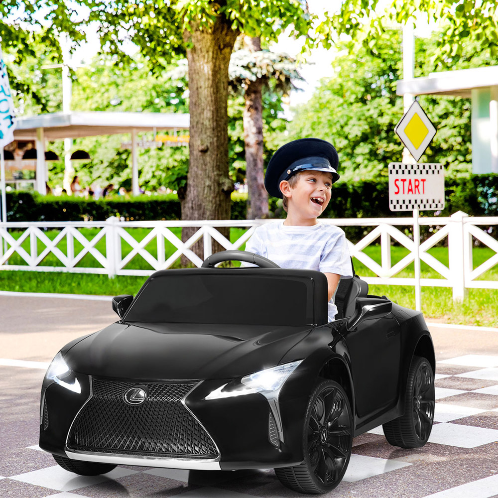 Costway Kids Black Lexus Official Licensed Ride On Car with Remote Image 4