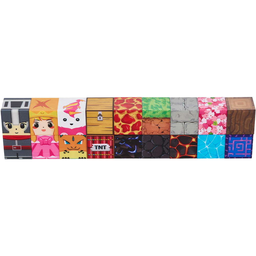 H&O Direct 84 Piece Princess and Knight Magnetic Building Block Cube Set Image 3