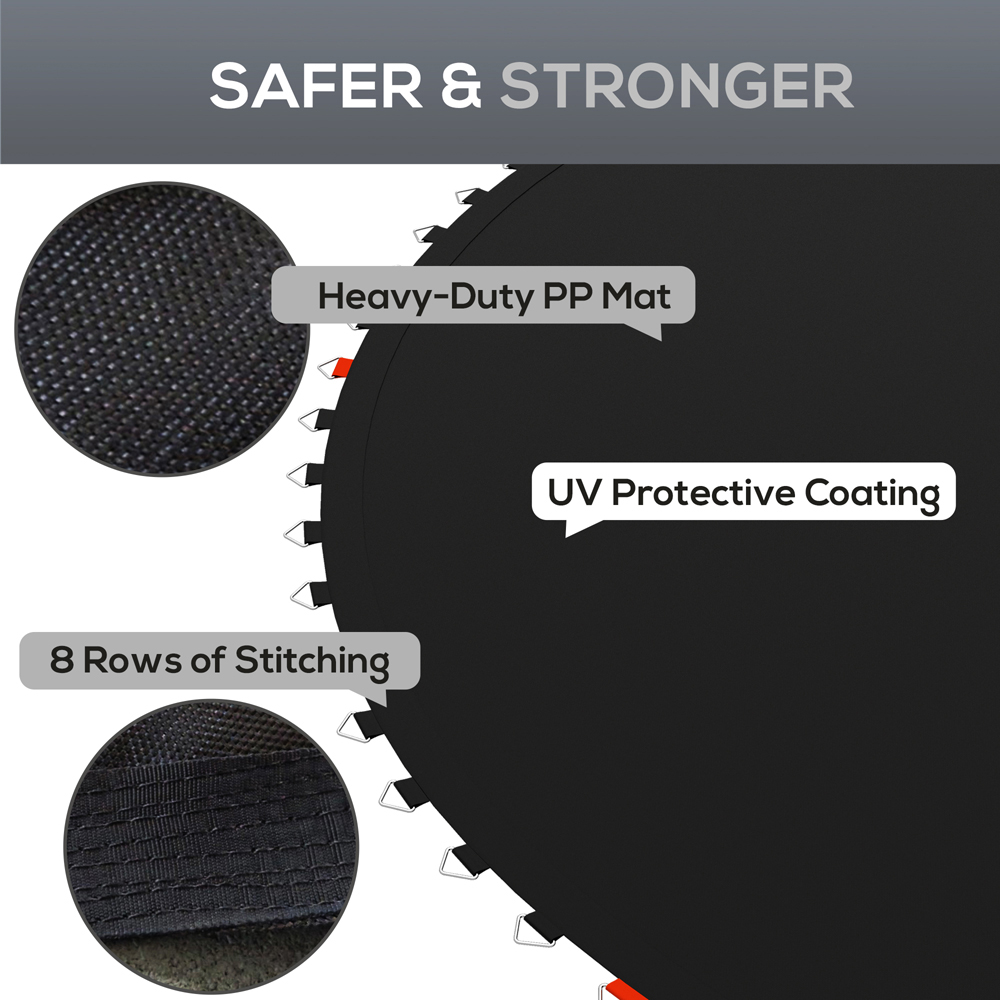 SPORTNOW 10ft Black Trampoline Mat with 54 V-Hooks Image 5