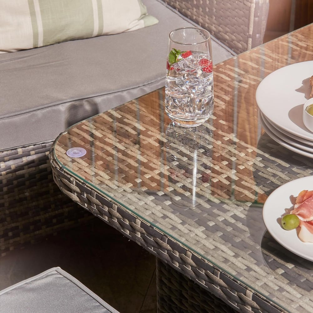 Home Treats 7 Seater Deluxe Rattan Garden Dining Set Image 5