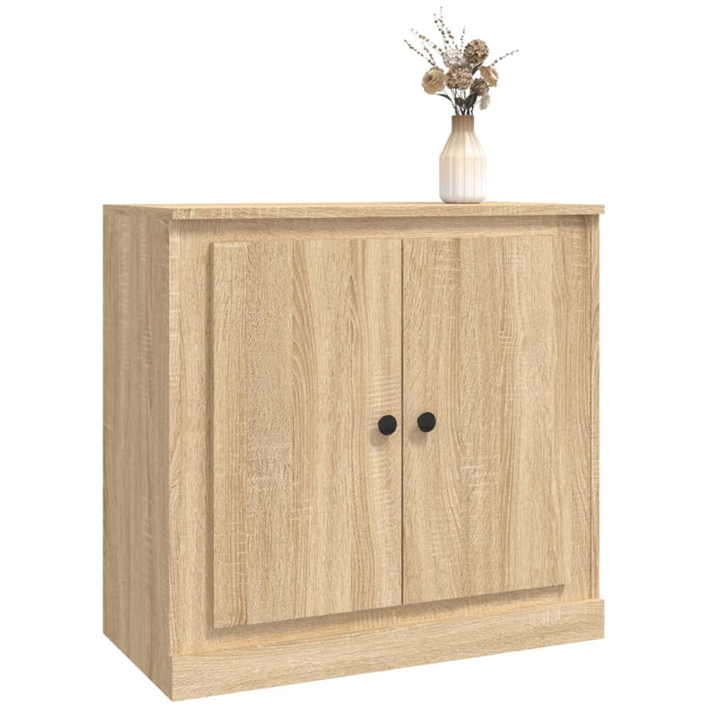 vidaXL 2 Door Sonoma Oak Small Sideboard Image 4