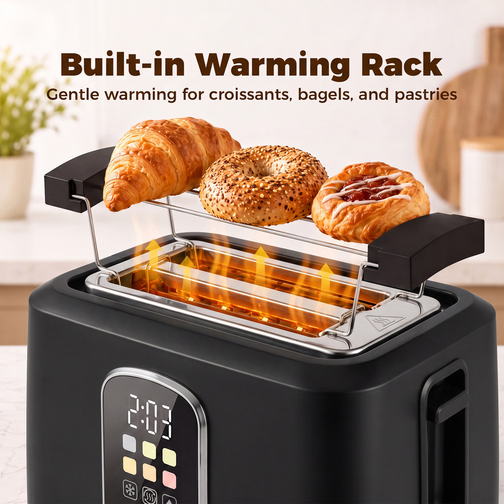 HOMCOM 800-356V70BK Black 1.5L Kettle and 2 Slice Toaster Set Image 3