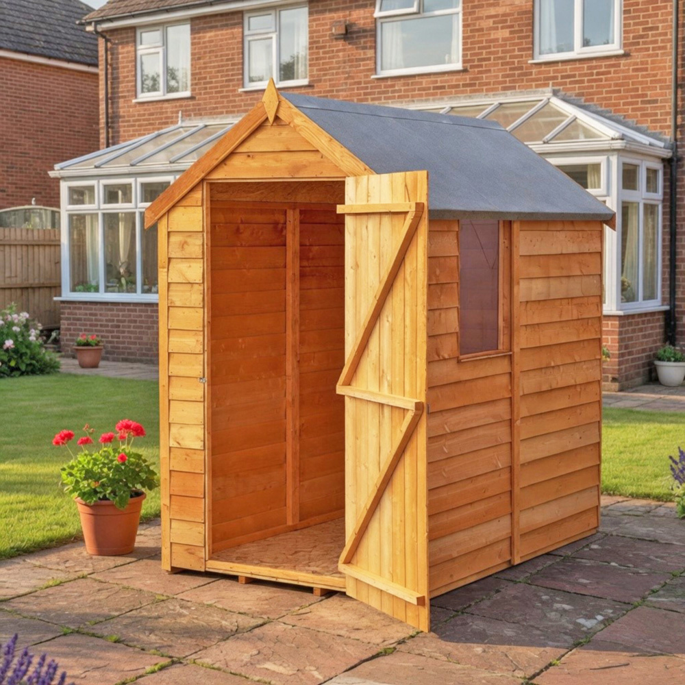 Shire 6 x 4ft Dip Treated Overlap Shed with Window Image 3