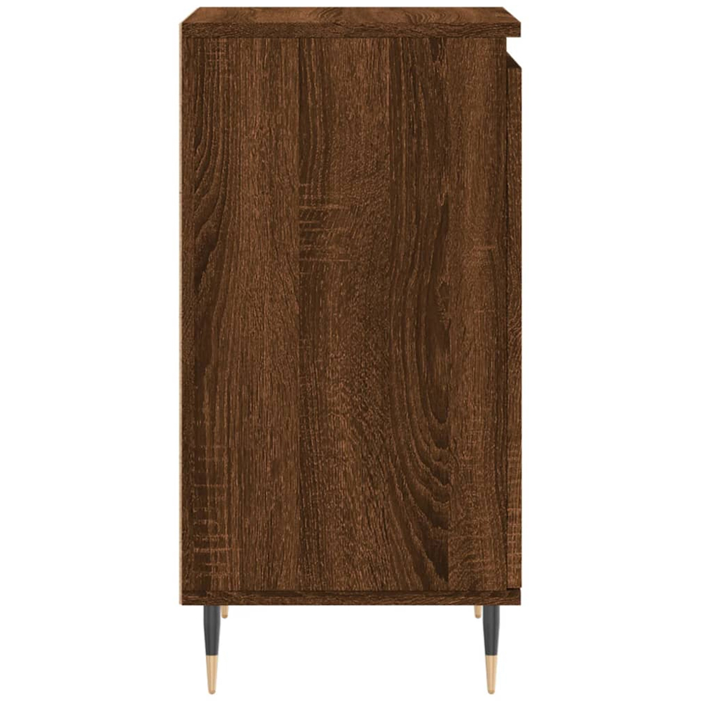vidaXL Single Door Brown Oak Sideboard Set of 2 Image 5