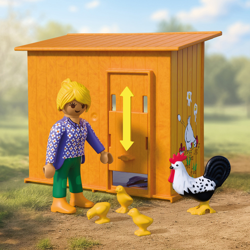 Playmobil Country Young Shepherd Chicken Coop Playset 39 Piece Image 5