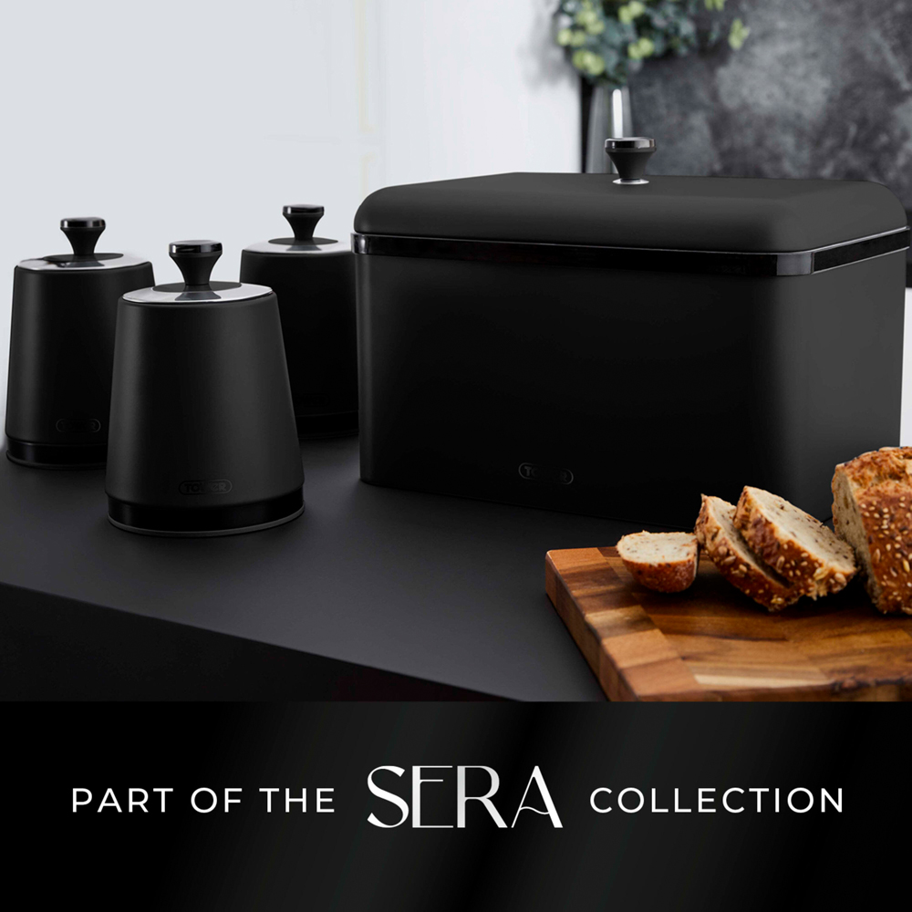 Tower Sera Black Bread Bin Image 7