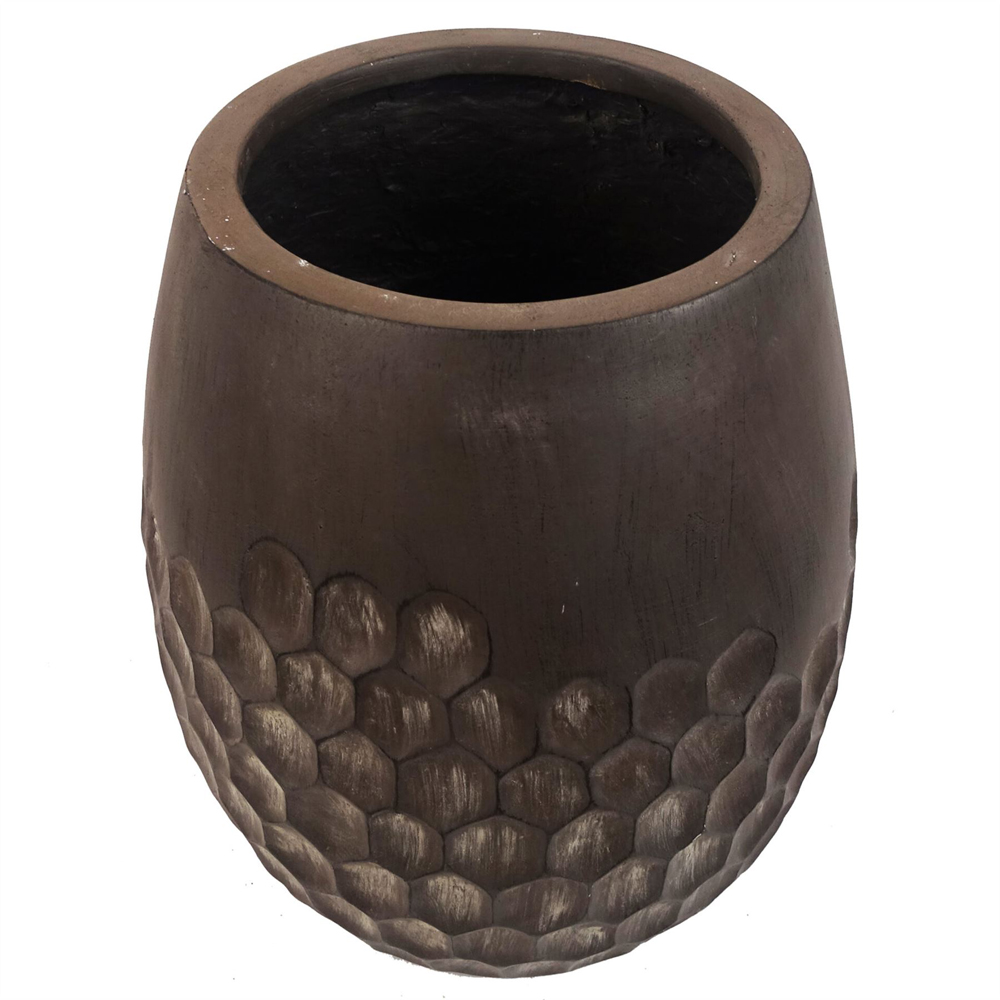 Leaf Grey Honeycomb Composite Planter 32 x 27cm Image 3
