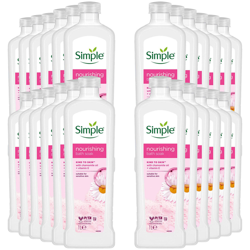 Simple Kind to Skin Chamomile Oil Nourishing Bath Soak 1L 24 Pack Image 1