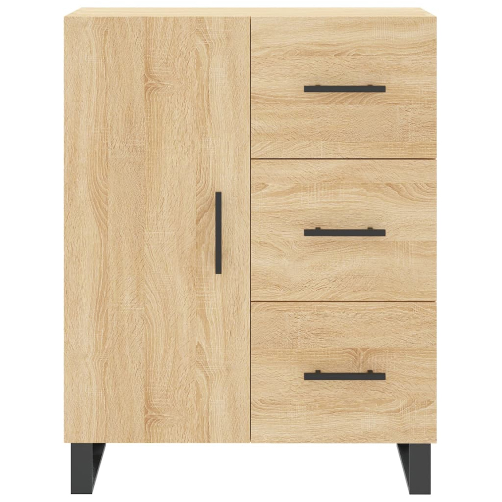 vidaXL Single Door 3 Drawer 3 Shelf Sonoma Oak Highboard Image 8
