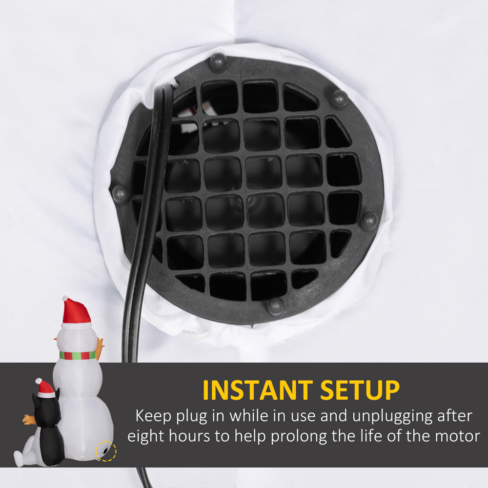 Everglow LED Inflatable Snowman with Dog Christmas Decoration 6.2ft Image 7