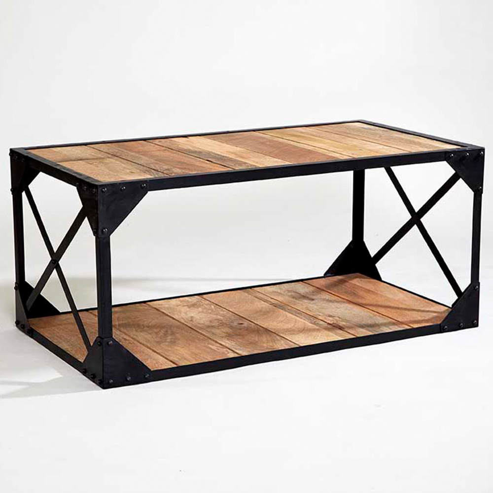 Brooklyn Akos Single Shelf Wooden Coffee Table Image 4
