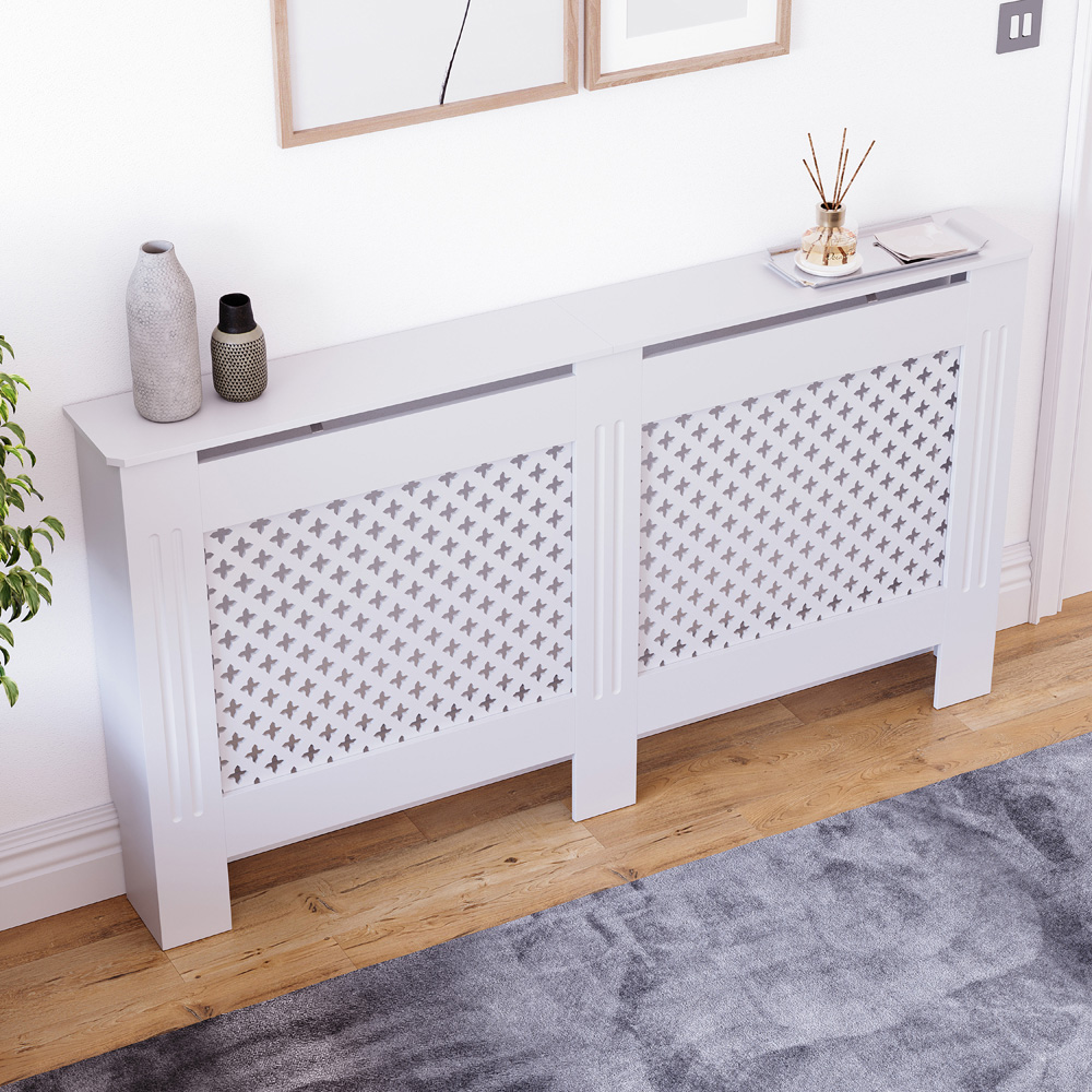 VIDA DESIGNS Oxford White Radiator Cover Large Image 4