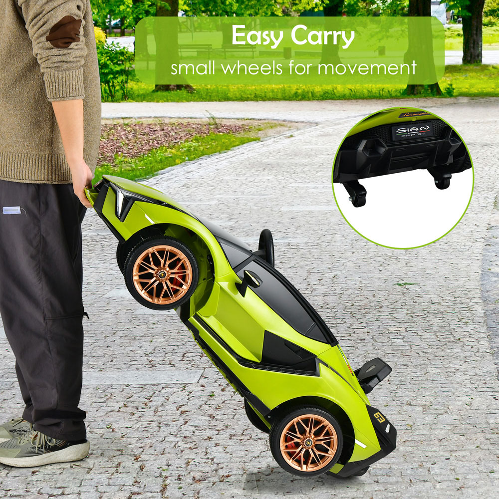 Costway Kids Green Electric Ride On Car with Remote Control and LED Lights 12V Image 6