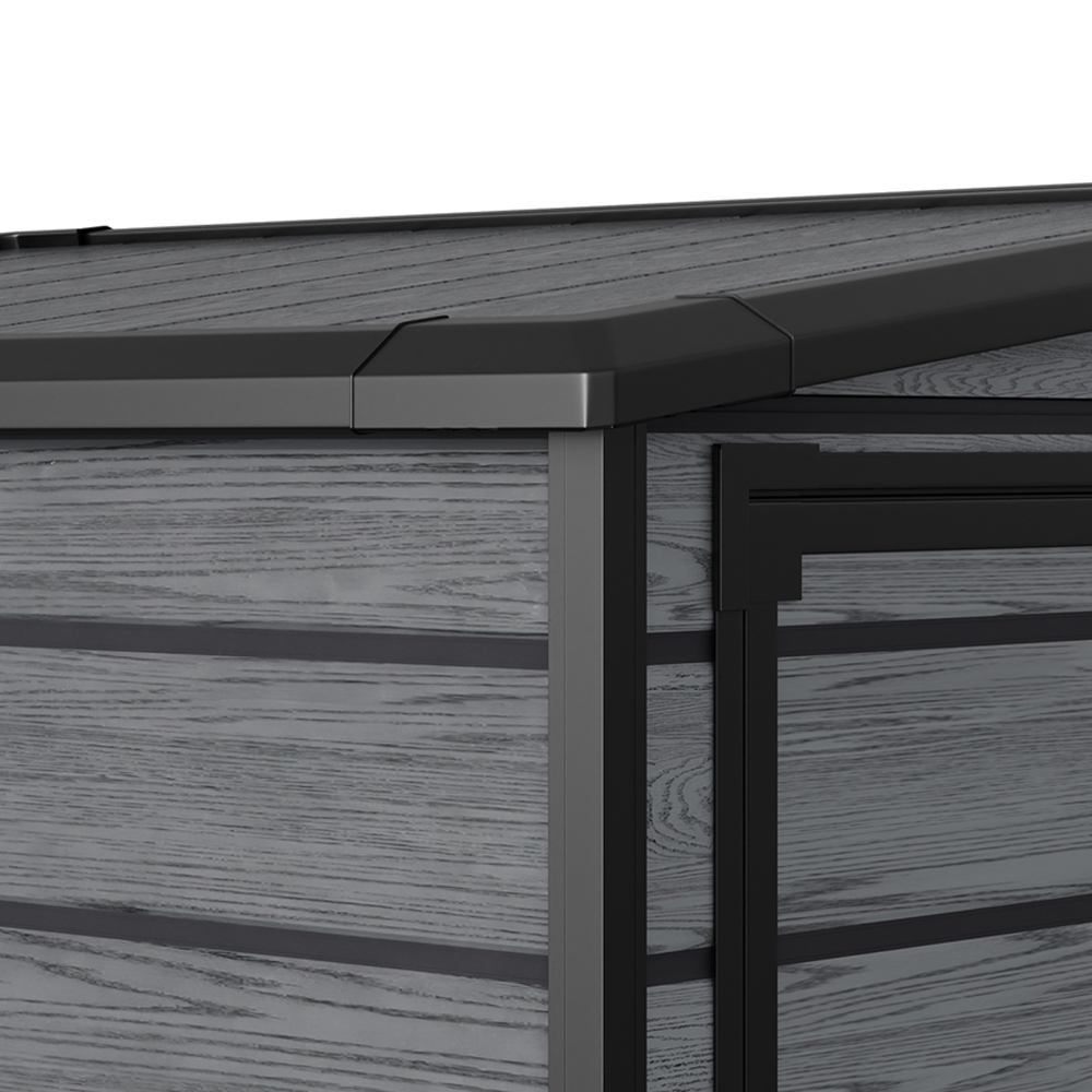 Living and Home 5 x 4ft Plastic Pent Garden Storage Shed with Window Image 4