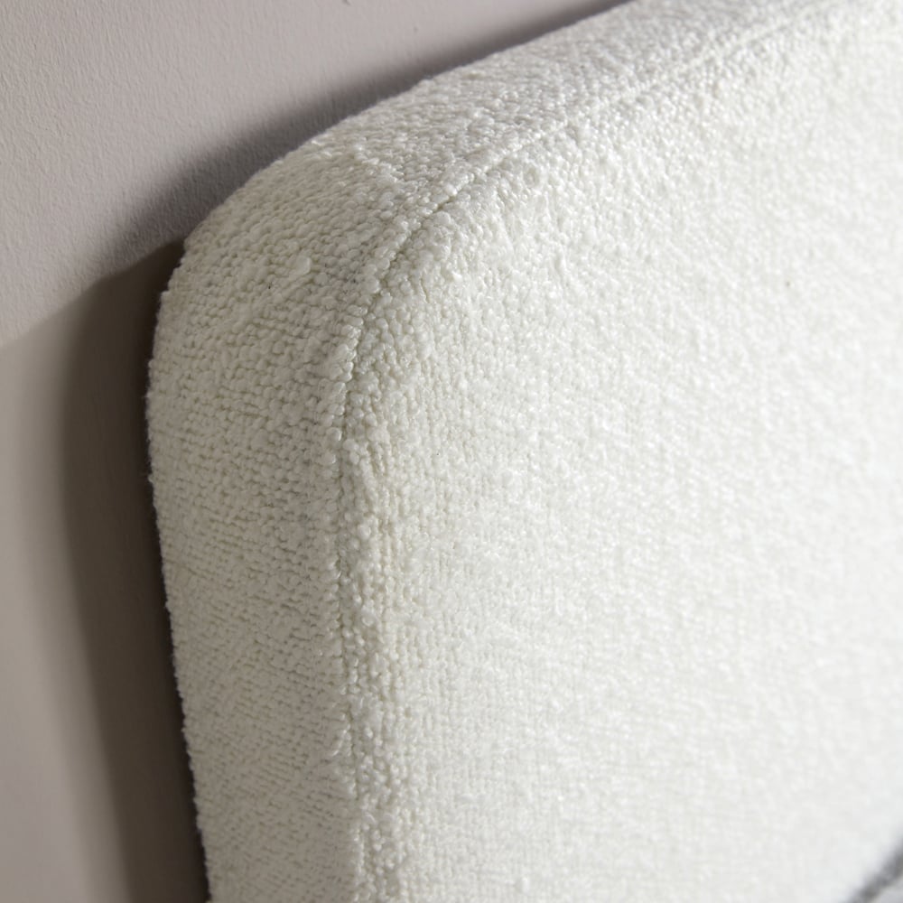 Home Source Serenity Double Boucle Gas Lift Ottoman Storage Bed Image 3