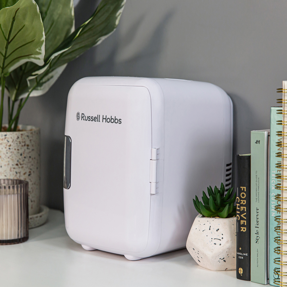 Russell Hobbs RH4CLR1001 White and Chrome 4L Mini Cooler Image 5
