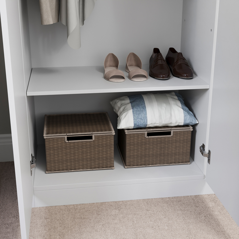 Vida Designs Riano 3 Door White Wardrobe Image 8
