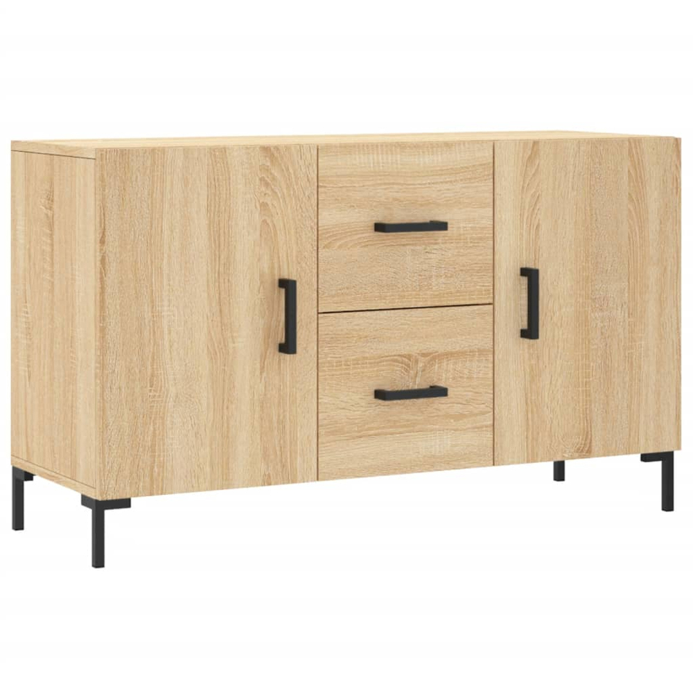 vidaXL 2 Door 2 Drawer Sonoma Oak Sideboard Image 2