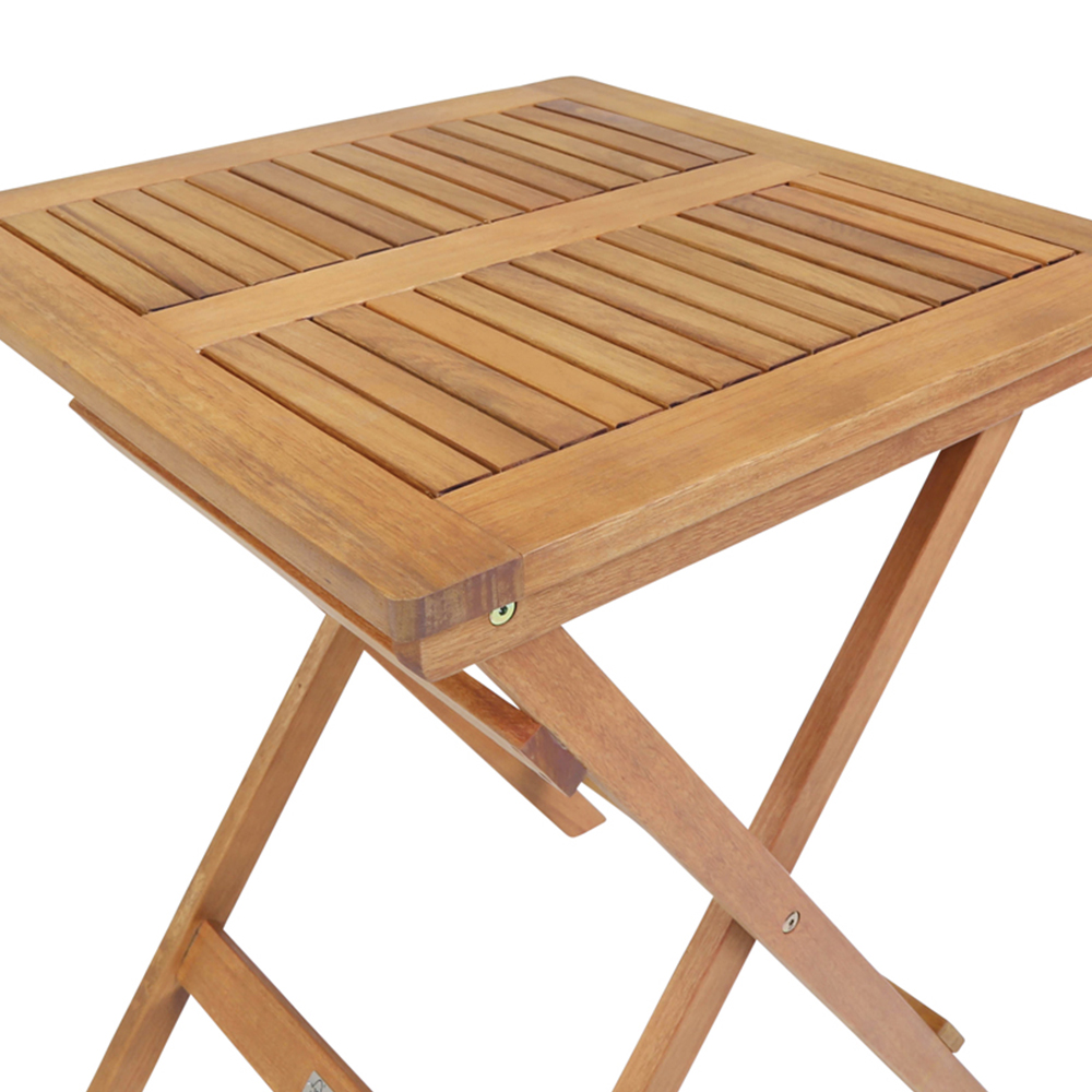 Charles Bentley Eucalyptus 2 Seater Square Folding Bistro Table Image 6