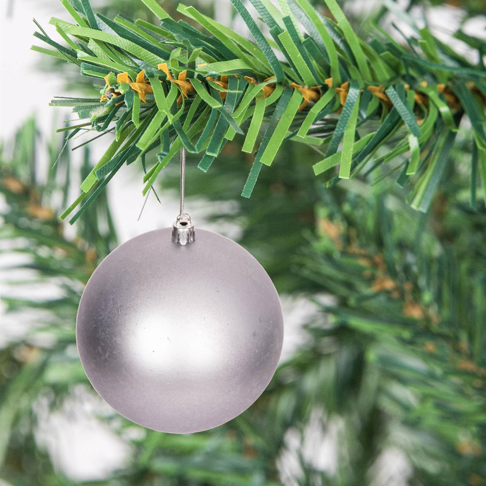 Shatchi 6cm Mid Grey Luxury Bauble 18 Pack Image 3