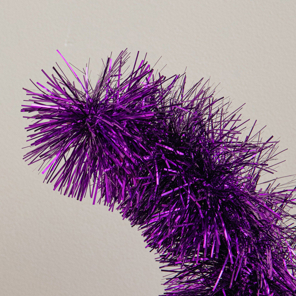 Samuel Alexander Purple Tinsel Standing Scaredy Cat Halloween Decoration 42cm Image 4