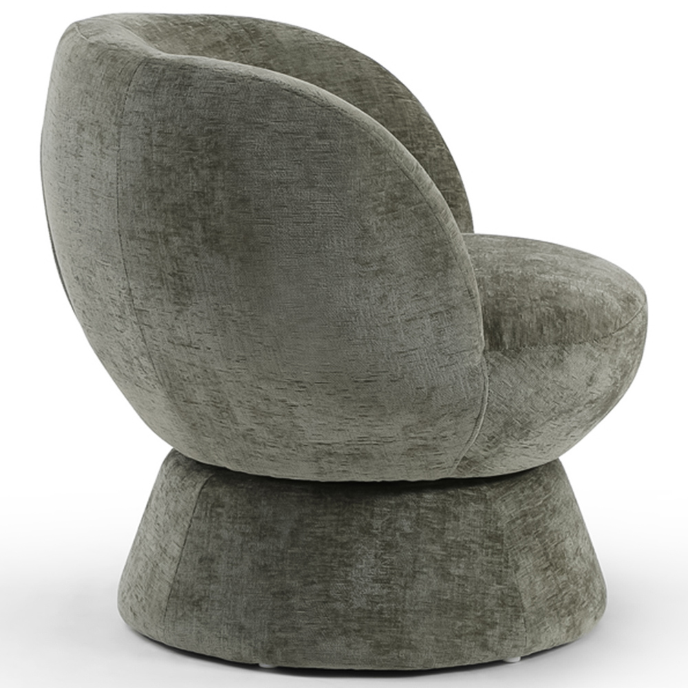 Tom Olive Chenille Swivel Accent Tub Chair Image 4