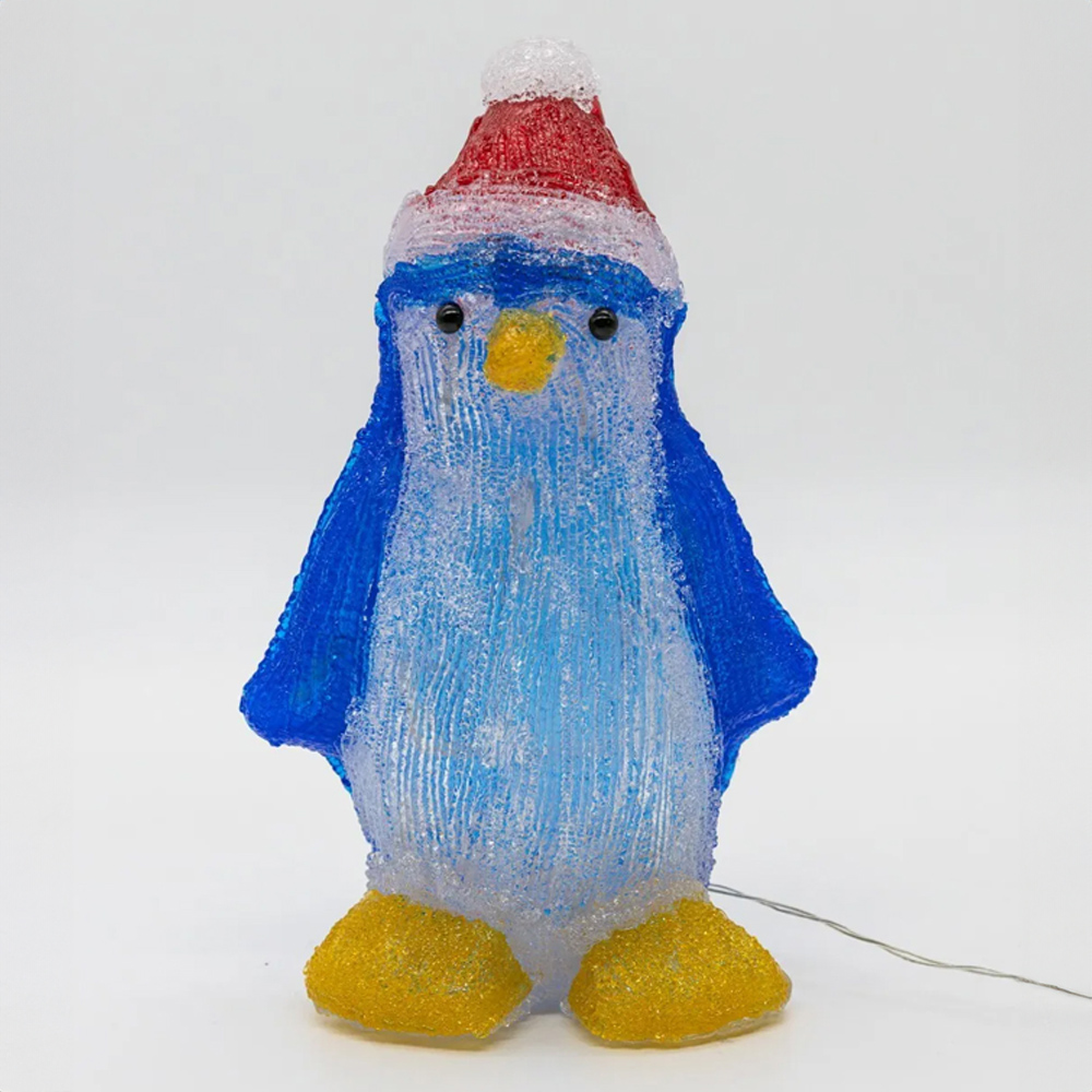 Marco Paul Pre Lit Ice Puppa Penguin Christmas Decoration Image 2