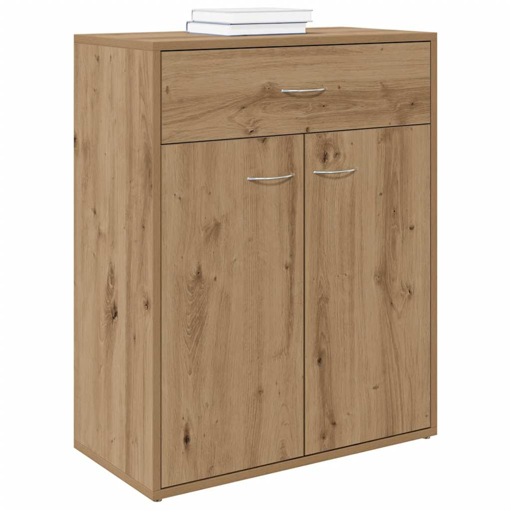 vidaXL 2 Door Single Drawer Artisan Oak Sideboard Image 3
