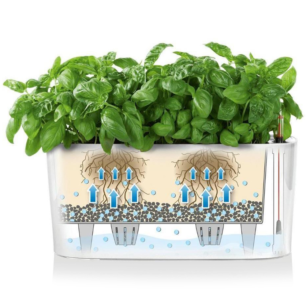 Lechuza Delta White Polyresin Self Watering Planter 30cm 2 Pack Image 3