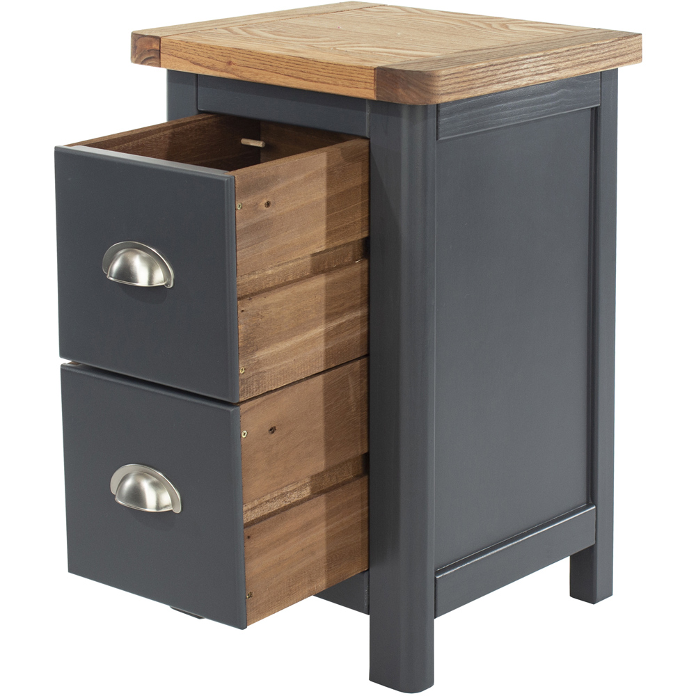 Core Products Dunkeld 2 Drawer Midnight Blue Petite Bedside Table Image 5