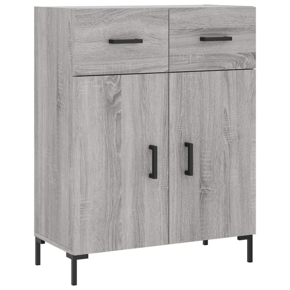 vidaXL 4 Door 2 Drawer Grey Sonoma Highboard Image 7