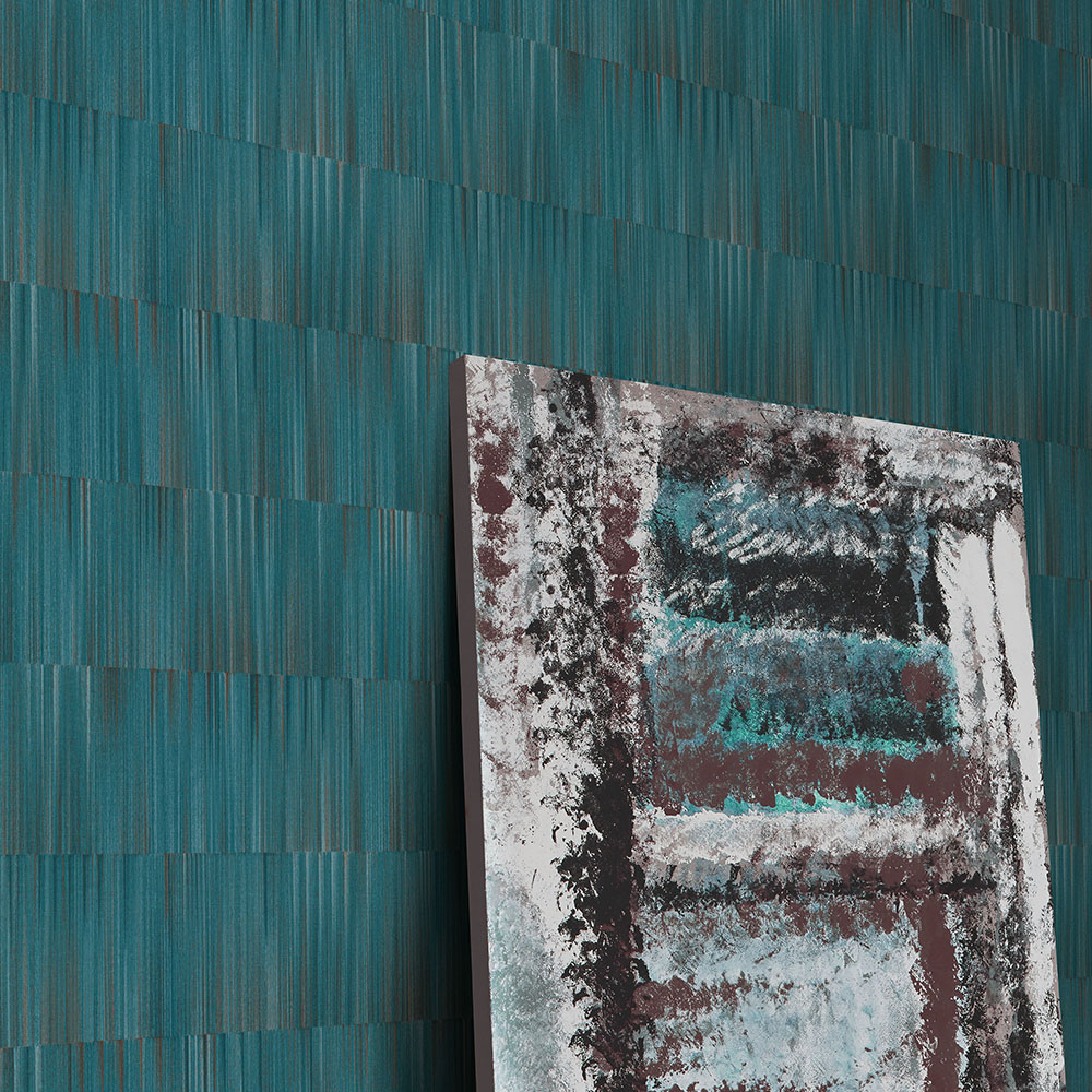 Erismann Modern Geometric Blue Vinyl Wallpaper Image 4