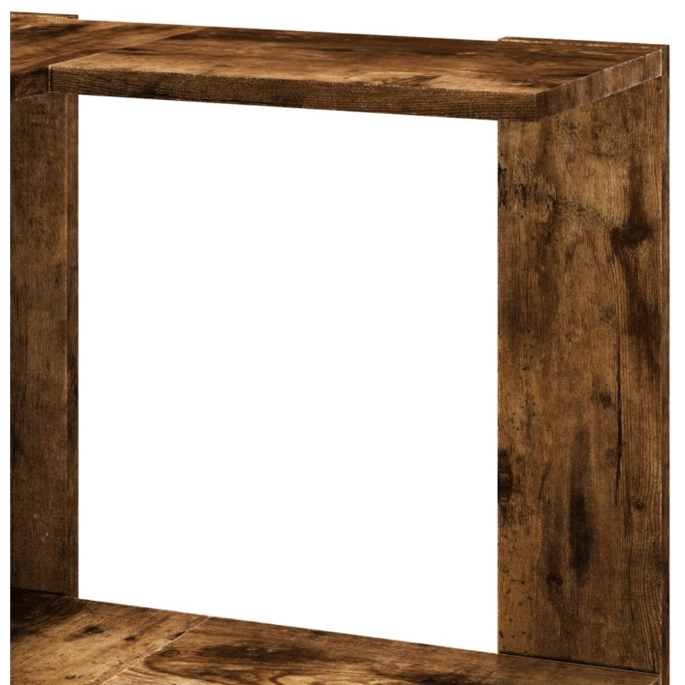 vidaXL 10 Shelf Smoked Oak Corner Bookcase Image 6