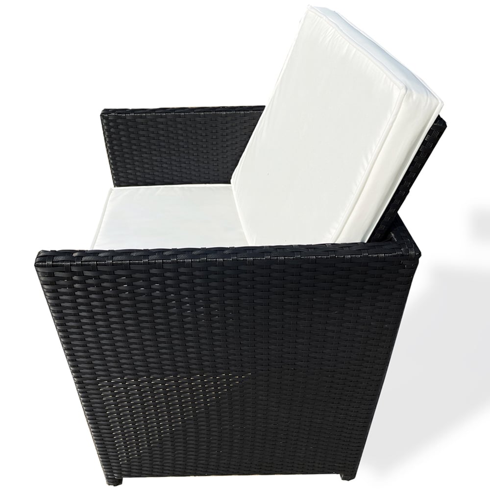 Furniture One 8 Seater Rattan Dining Set Black Image 3